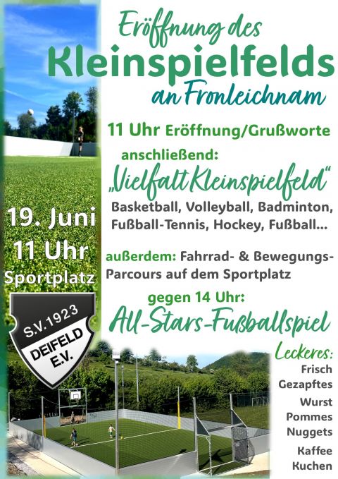 Veranstaltung: Eröffnung des Multifunktions-Kleinspielfeldes in Deifeld 